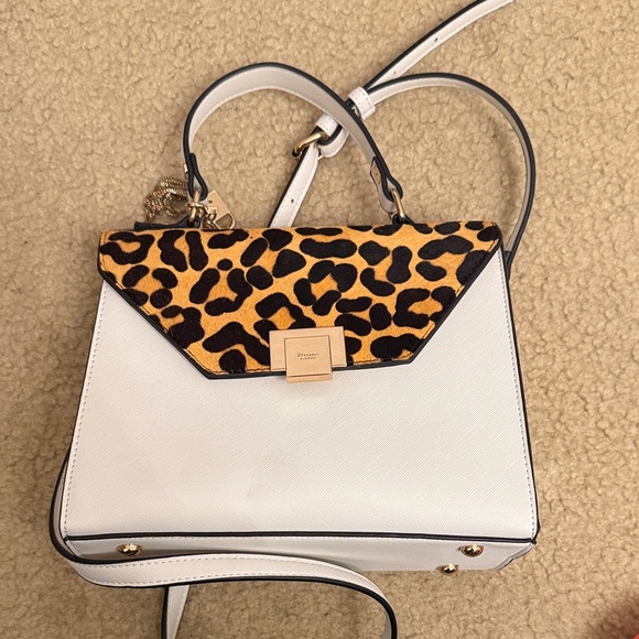Coach Handbags - Dune London White and Leopard Print Satchel purse bag